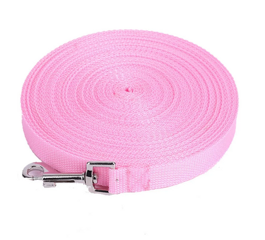 Dog Training Leash – Heavy-Duty Nylon Long Line - PINK