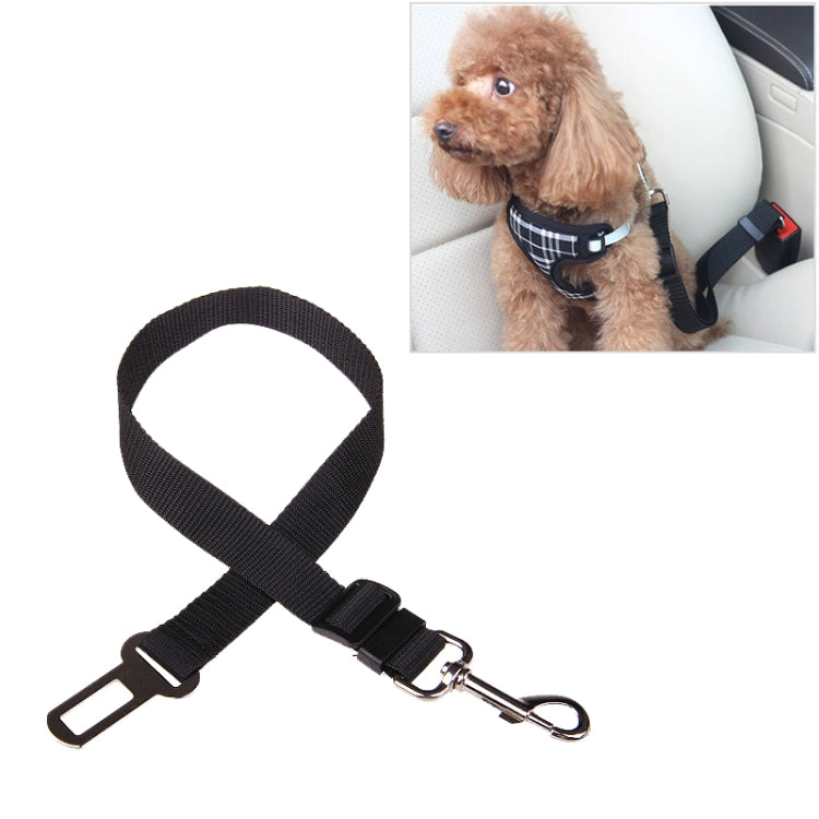 Adjustable Nylon Pet Dog Car Seat Belt – Black