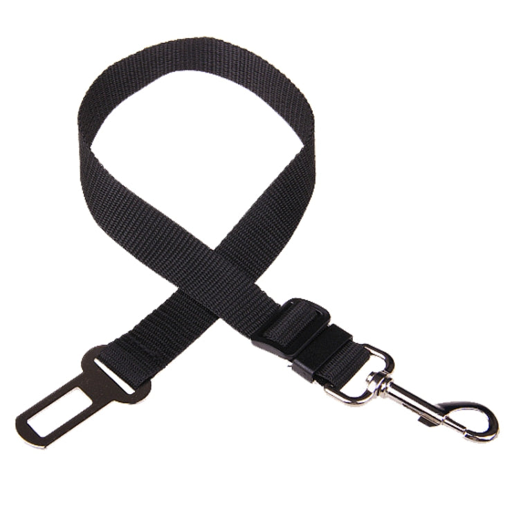 Adjustable Nylon Pet Dog Car Seat Belt – Black