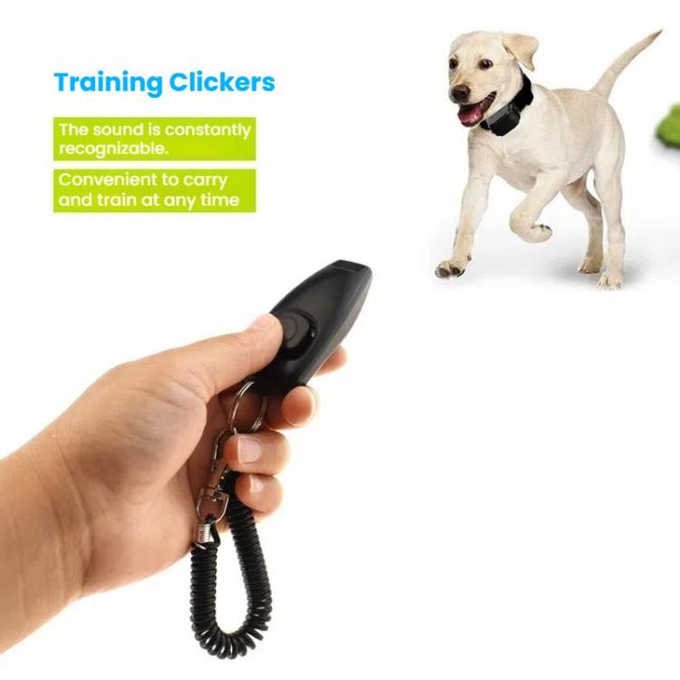 2-in-1 Pet Training Clicker & Dog Whistle with Retractable Wristband
