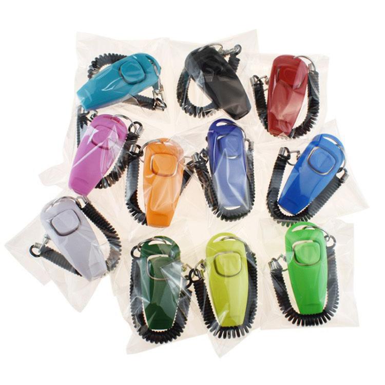 2-in-1 Pet Training Clicker & Dog Whistle with Retractable Wristband